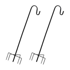 2 Pcs Iron Shepherd Hook Bird Feeder Hanger Shepherds Hooks for Outdoor Plants