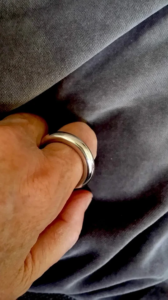 Solid Plain Rounded Band Ring 5mm Round Statement Women Handmade Ring All Size - Image 4 of 4