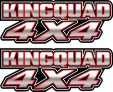 King Quad 4x4 white Gas Tank Graphics Sticker Decal