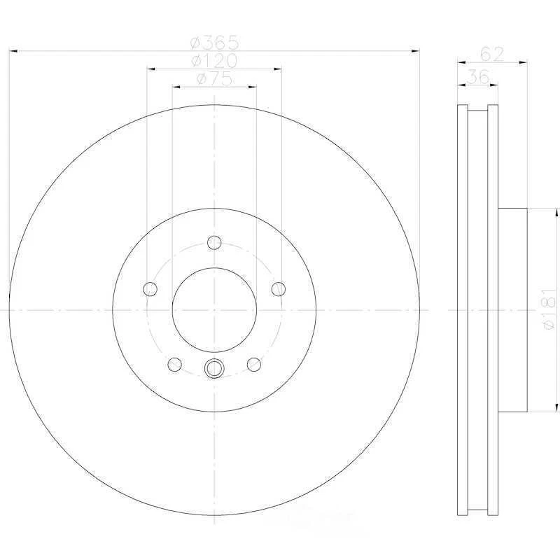 Hella Pagid - Alto carbono y totalmente recubierto para BMW X6 X5 HELLA 2008-2019 Foto 2 de 4