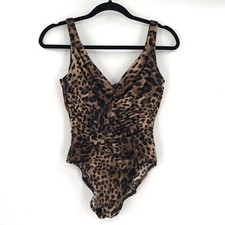 MAGICSUIT by MIRACLESUIT Slimming Ruched One Piece Swimsuit Animal Print Cheetah