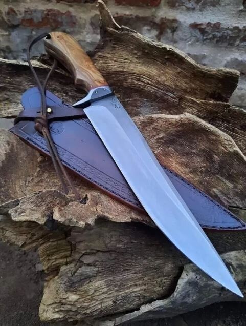 Custom Handmade Spring Steel 5160 hunting Bowie Knife Survival Camping Knife