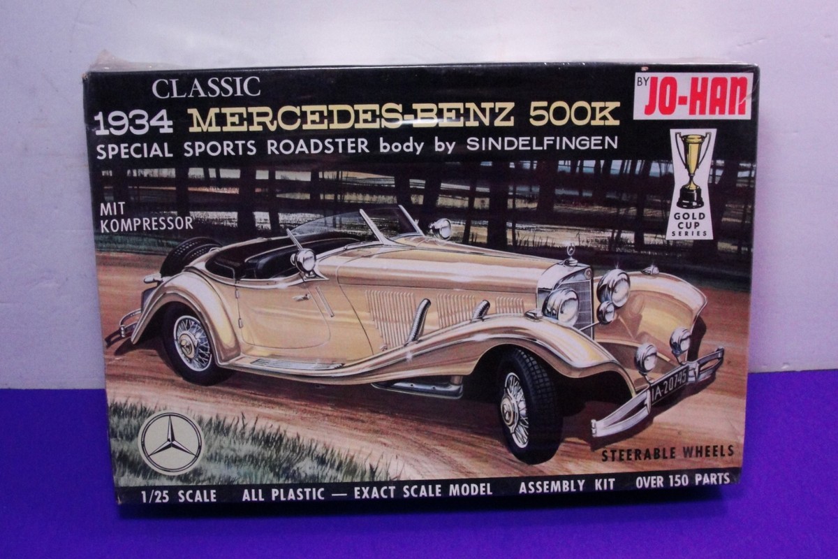 Vintage New Sealed Jo-Han 1:25 1934 Mercedes-Benz 500K Model Car