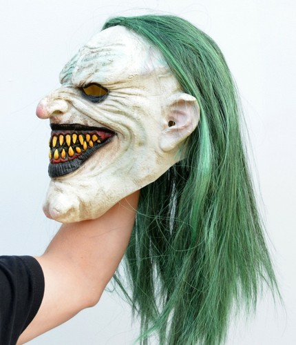 Scary Halloween Clown Mask Evil Easy Costume Realistic Latex with Hair - Picture 63 of 199