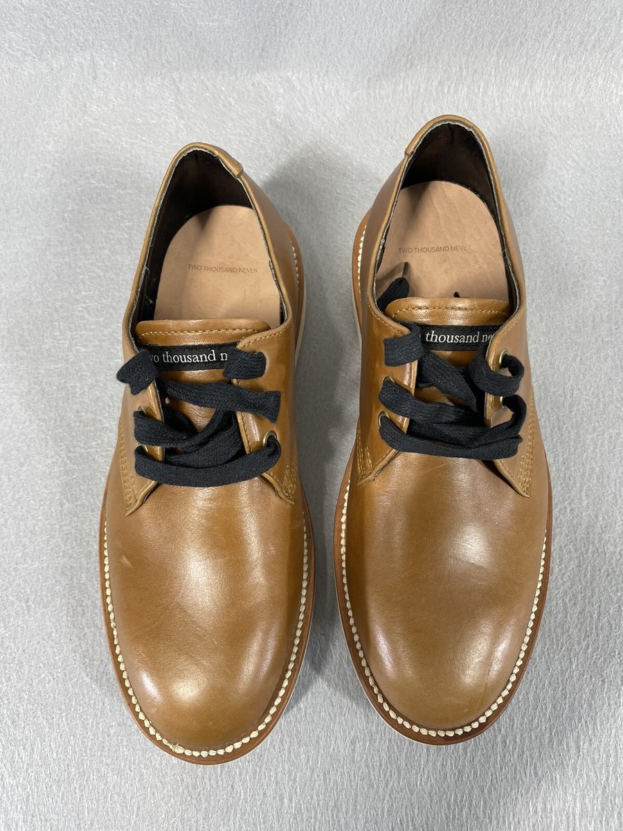 Two Thousand Never Shoes Mens 8 Womens 9‎ Oxfords Genuine Leather Handmade Brown Two Thousand Never Genuine Leather Brown Oxford Mens Size 8  main image 4