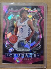 2020 Panini Prizm Crusade Pink Cracked Ice Tyrese Maxey Rookie RC #94