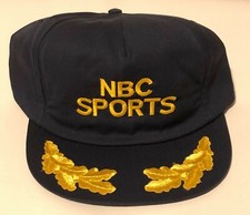 Vintage NBC Sports Embroidered Dark Blue Cotten Blend USA Made Snapback Hat NEW