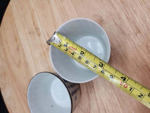 Chinesische blau und weiß Teeschale Tasse Kalligraphie x 2 - Bild 8 von 15