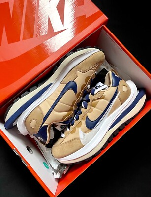 Size 7.5 - Nike VaporWaffle x Sacai Tan Navy for sale online