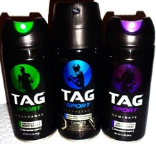 TAG SPORT / Fearless/Dominate/Endurance Body Spray Lot of 1,2 & 3 (3.5 Oz) Ea.*
