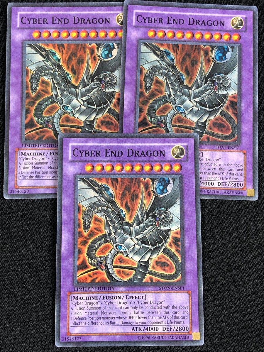 YUGIOH CYBER END DRAGON STON-ENSE1 SUPER X3 (LP) | eBay