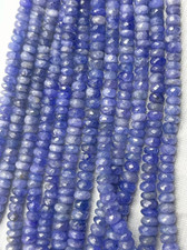 Genuine Tanzanite Faceted Rondelle Beads 4-5mm Tanzanite Beads 16 Inch Tanzanite