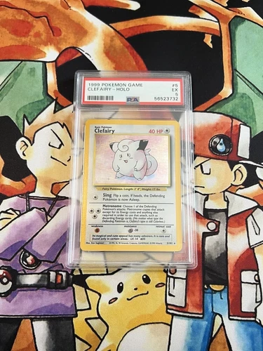 PSA 5 1999 Pokemon Game Base Set - Clefairy - HOLO #5 Unlimited