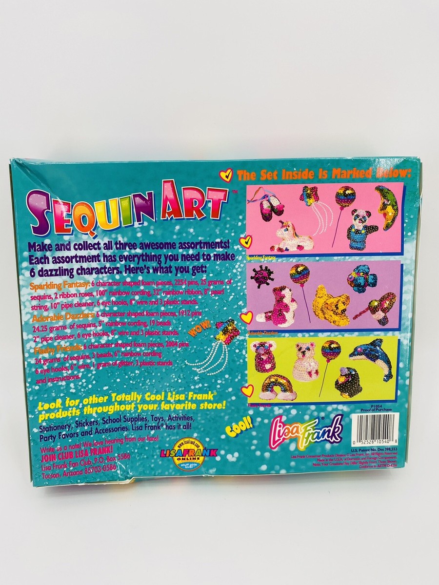 Vintage 90s Fantastic World Lisa Frank Sequin Art Set Sealed