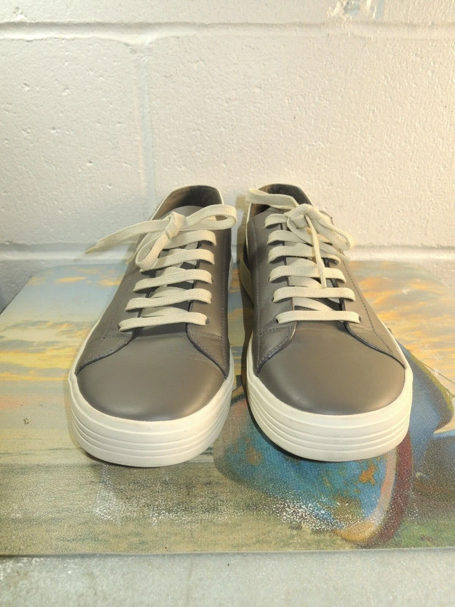 Rick Owens Gray/Milk Leather Geothrasher Sneaker Men Size 41/US 8 Made in ITALY