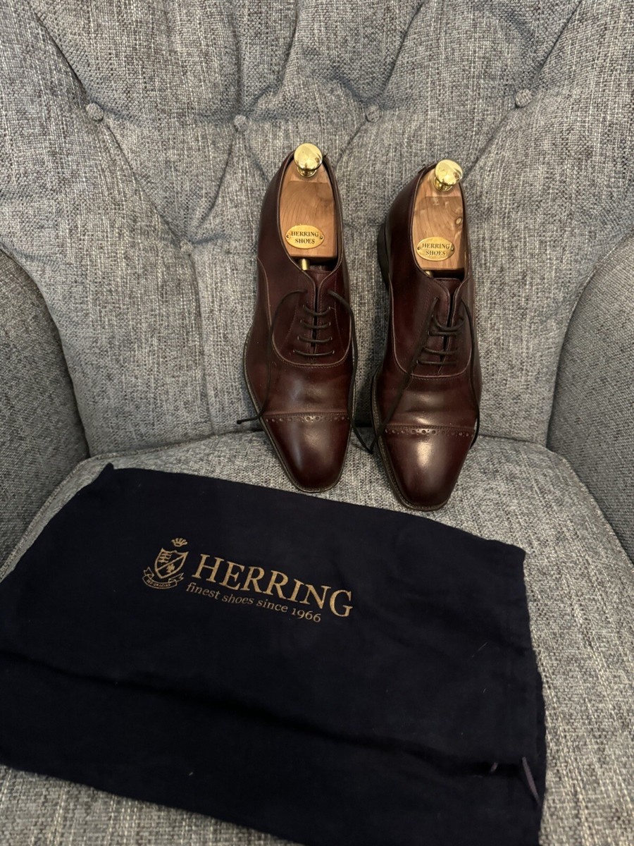 Herring Shoes 1966 Cap-Toe Oxford Burgundy 7.5 UK Men display picture 1