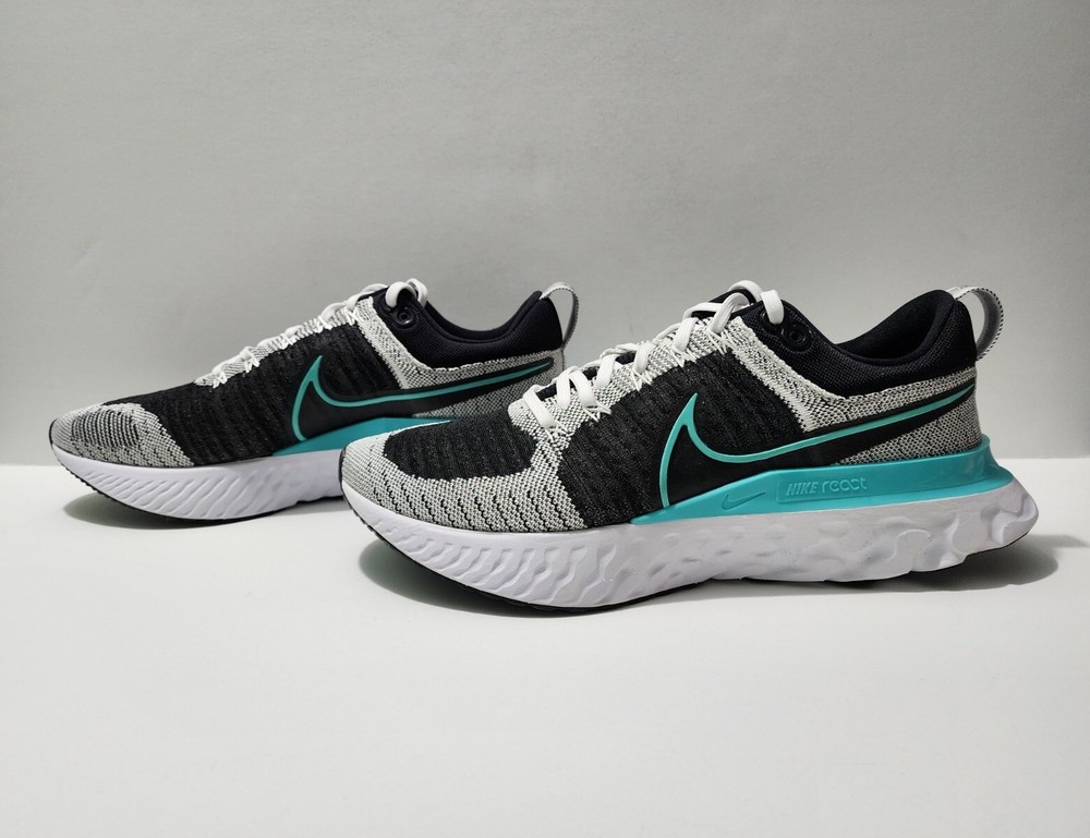 Nike React Infinity Run Flyknit 2 Grey Teal Womens Running Shoes Size 12 CT2423-103