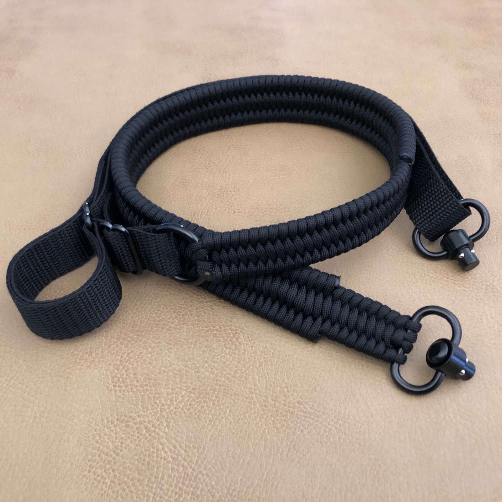 Black QD Handmade Tactical 2 Point Paracord Gun Rifle Sling w/ Quick