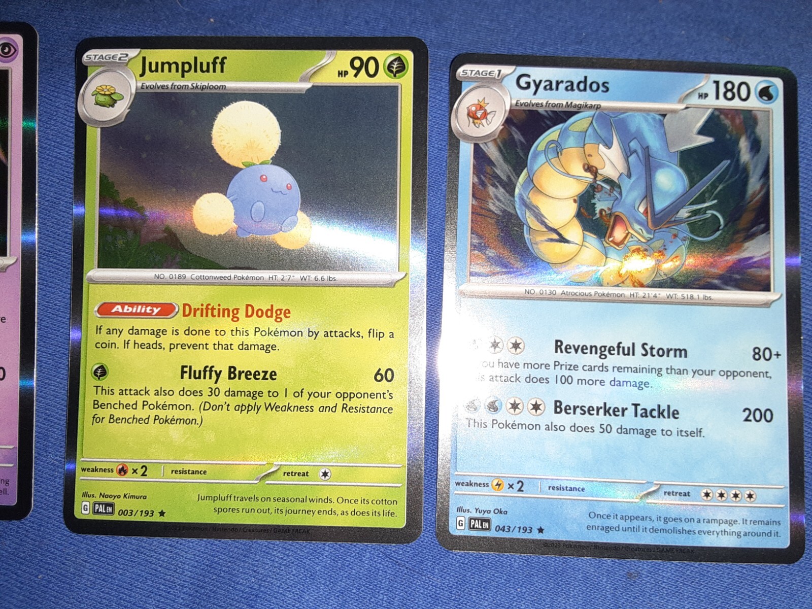 Holo Jumpluff 003/193 Rare SV02: Paldea Evolved Pokemon TCG 043/193 GYARADOS MT