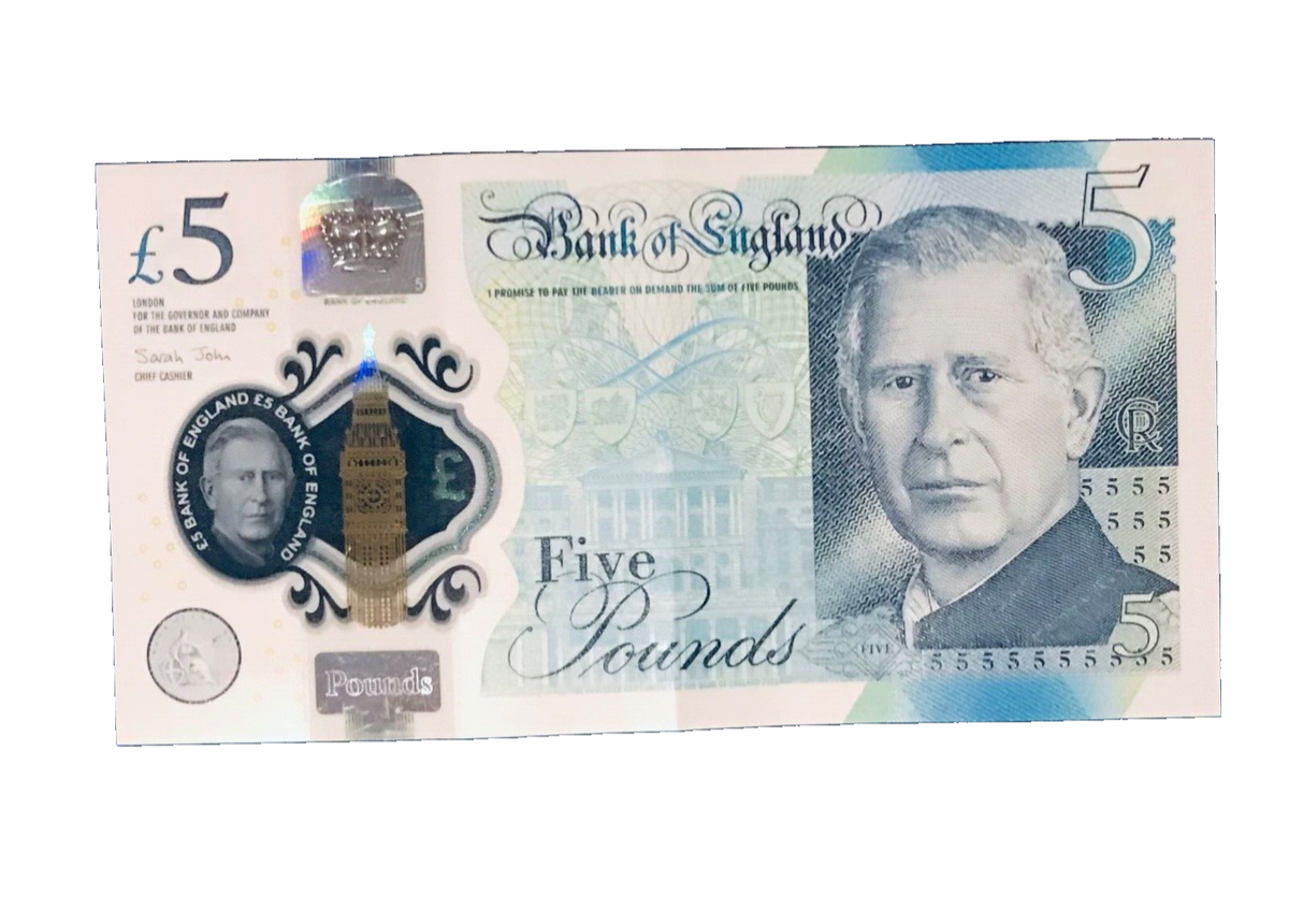 KING CHARLES FIVE POUND NOTE - SERIAL NUMBERS CA47 300 380 | eBay UK
