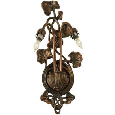 Meyda Lighting 7''W Pond Lily 2 Lt Wall Sconce Hardware - 12033