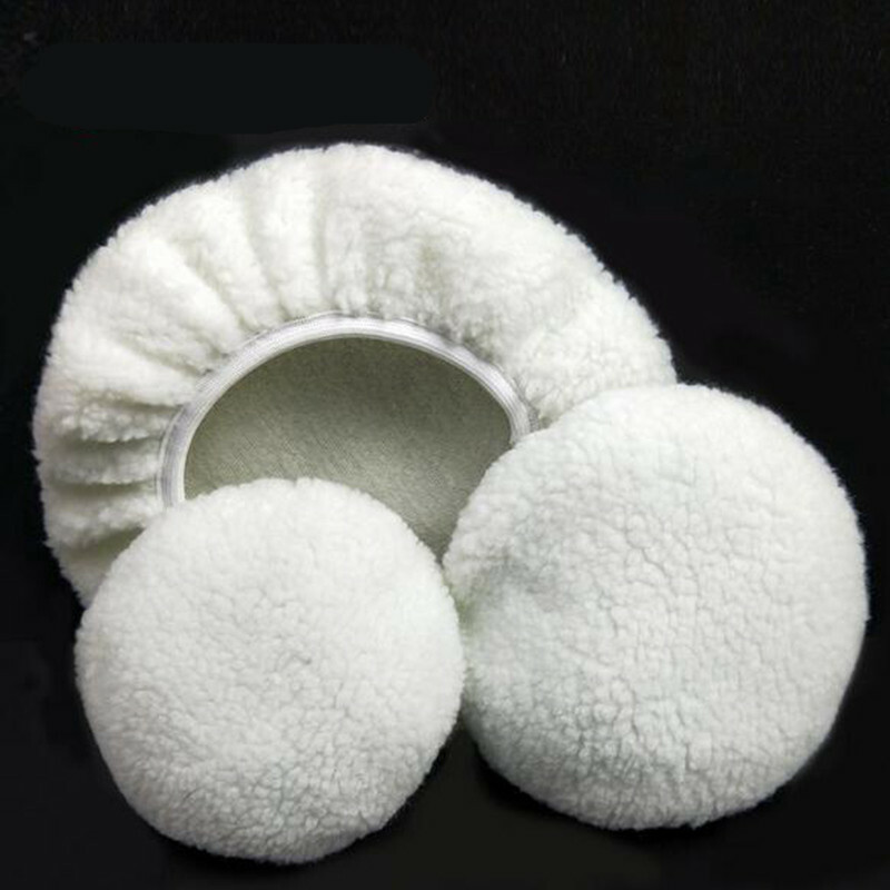 6PCS Polishing Bonnet Buffer Pads Soft Wool For 5-6" 7-8" 9-10 inch Car Polisher
