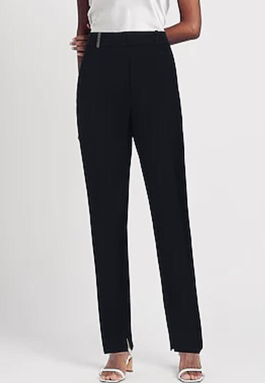 PESERICO Black Straight Dress Pants New With Tags Retail $414