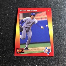 Rafael Palmeiro 1992 Donruss Triple Play Baseball #183 MLB Texas Rangers 1B