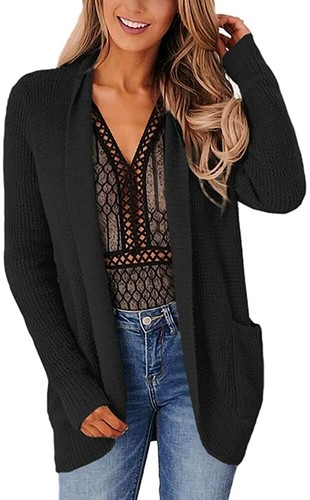 Fuzzy Knit Sweater Coats 