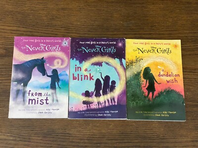 Disney The Never Girls Books 1 3 4 Lot of 3 Kiki Thorpe Paperback Girl Fiction