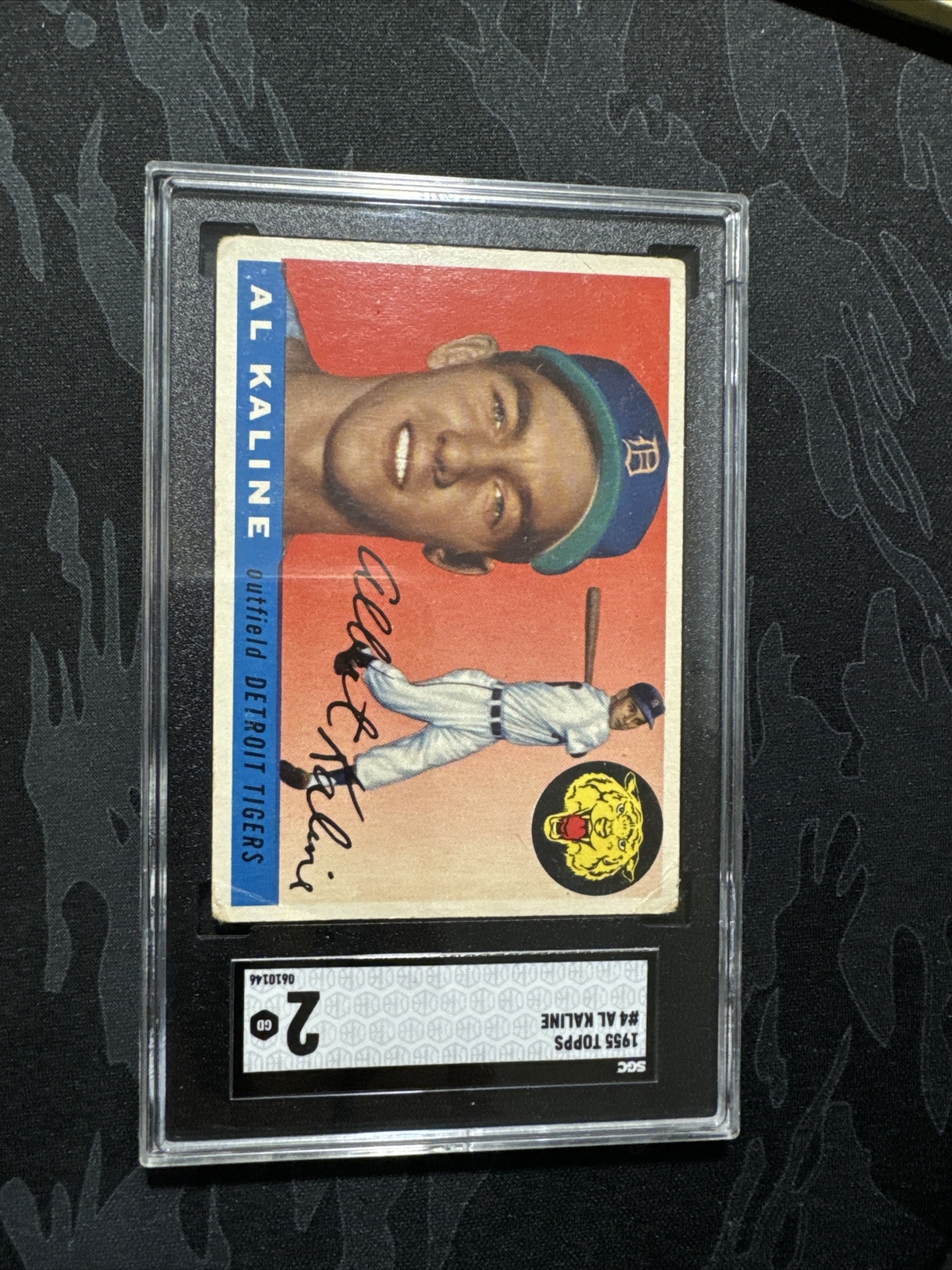 1955 Topps #4 Al Kaline Graded SGC 2