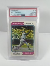 SIGNED 1974 Topps - Billy Williams #110 PSA DNA AUTO 10 GEM MINT