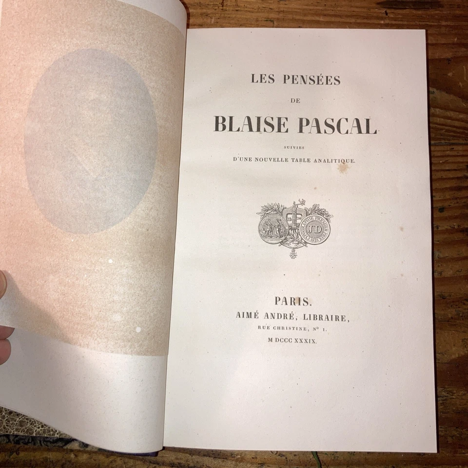 Pascal, Les Pensées de Blaise Pascal, 1839, relié - Photo 3/4