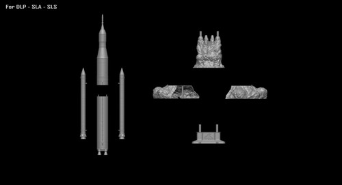 Artemis 1 Space Launch System take off (lamp) pedestal File STL-OBJ for 3D Print - 第 21/24 張圖片