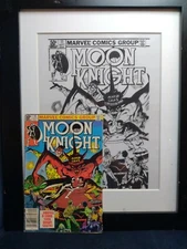 MOON KNIGHT #11 LARGE COVER PRODUCTION ART + COMIC (1981) MARDI GRAS