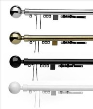 CLEARANCE Integra Glyda Corded metal corded curtain poles, 1 single piece pol...