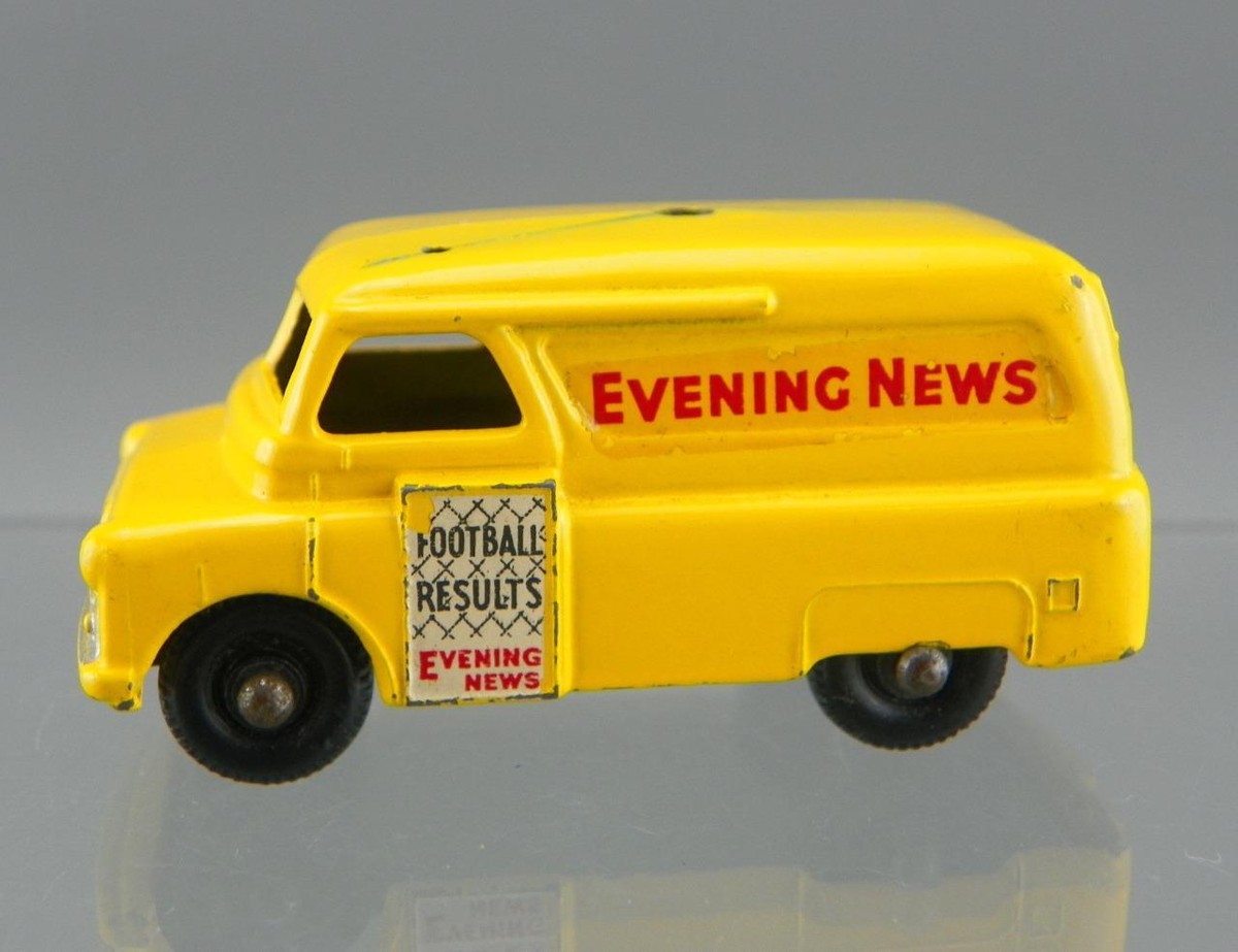 Vintage 1957 Matchbox Lesney No.42 Diecast Yellow Bedford Evening