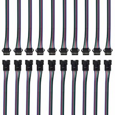 10 Pairs 4pin Sm Jst 15cm Cable Female/male Connectors For Led Strip Rgb 5050 35
