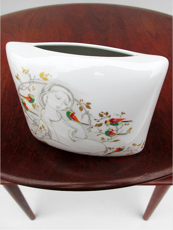 1965 年 BJORN WIINBLAD 中世纪现代设计 德国陶瓷艺术花瓶 罗森塔尔 — 第 4/4 张图片