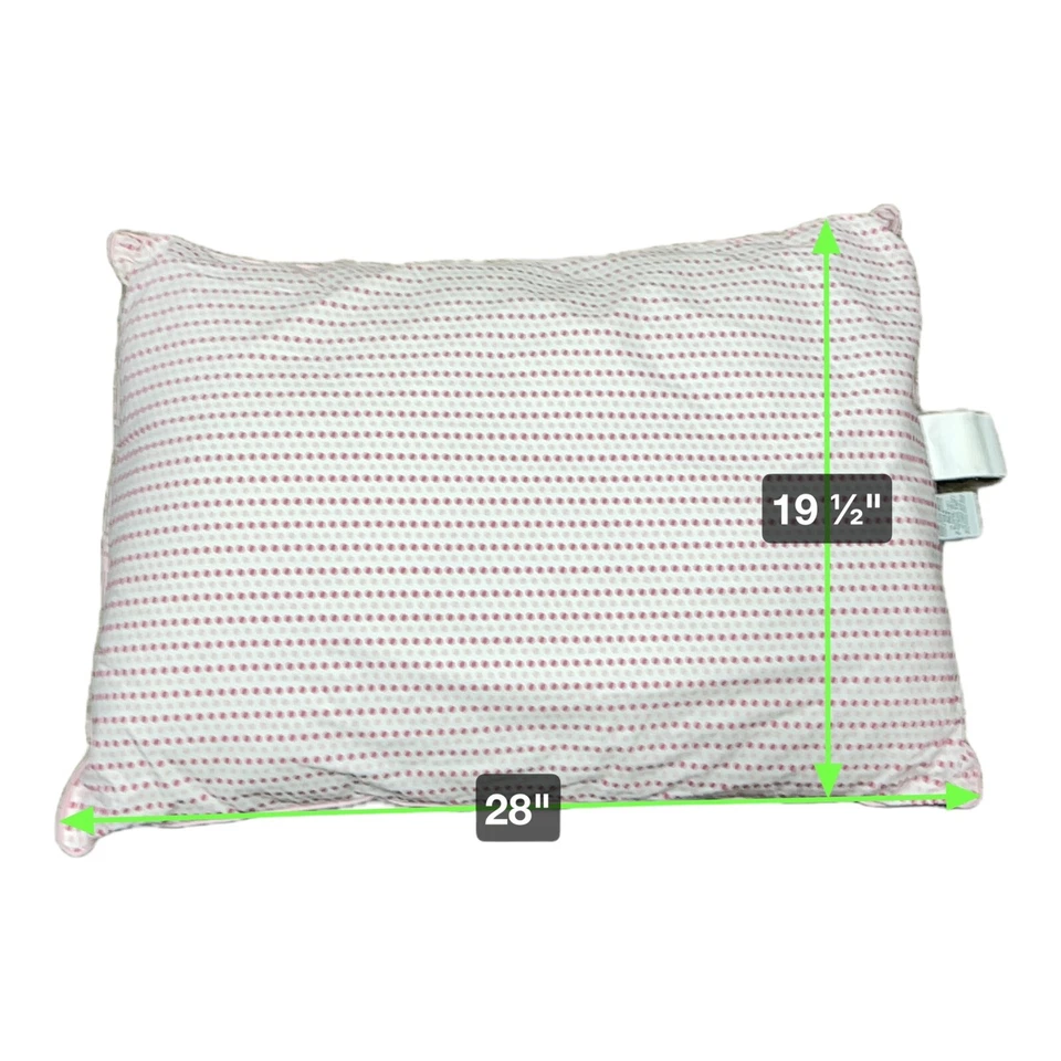 Almohada estándar reversible para cama a rayas rosa claro Laura Ashley Home 28x19,5 RARA Foto 4 de 4