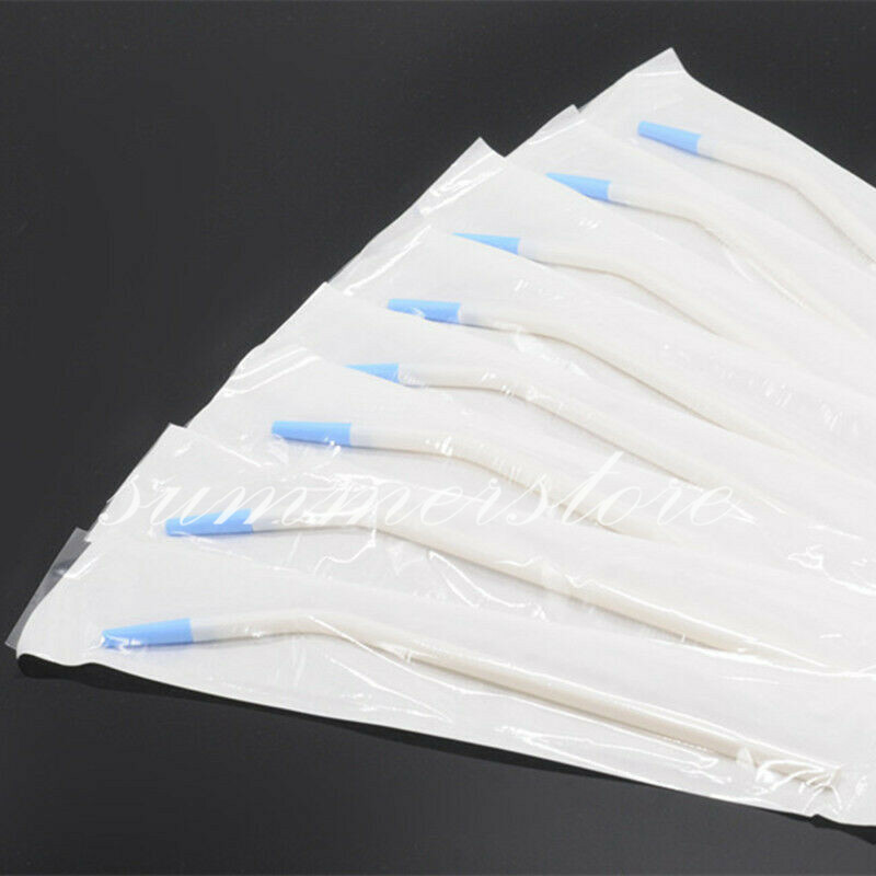 50 Pcs Slim Sterile Suction Tube Surgical Suction Tip Disposable Dental