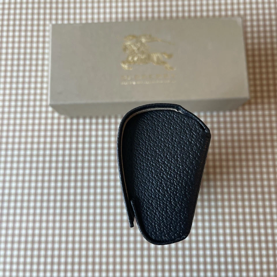 Estuche de cuero para gafas de sol Burberry con caja. LEER DESCRIPCIÓN, ¡Ver fotos! Diseñador Foto 4 de 4