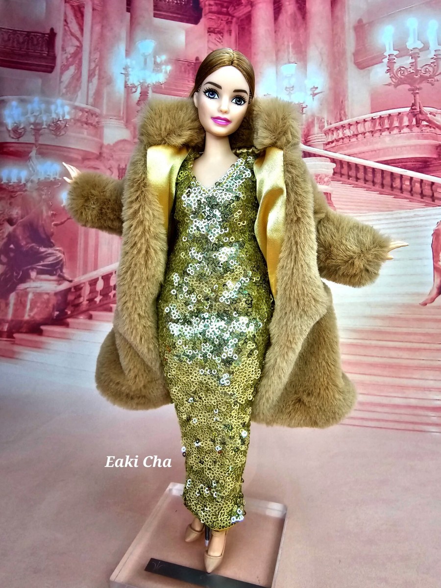 green emerald velvet dress Miss Circle Nadira Off Shoulder Fur Trim Mini Dress M main image 1