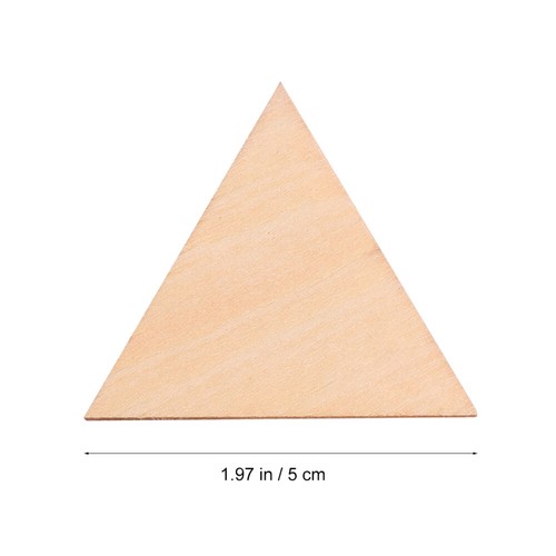 60 Pcs Klötzchen Zum Basteln Holzdreieck Holzblatt Holzdekorationen Urlaub - Bild 4 von 12