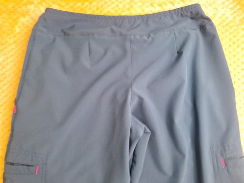 Smitten Scrub Pants Sz XSP Teal Women's Cargo Pocket Elastic Waist Stretch - Picture 12 of 12