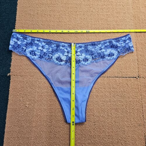 Adore Me Thong Lace Panties Sheer Panty String Purple Lace 3X Plus Floral W1a - Picture 6 of 8