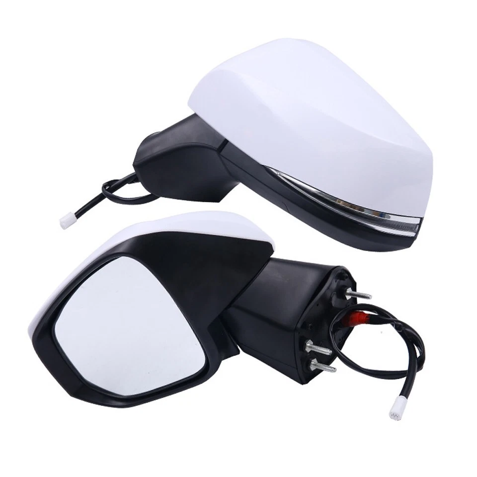 2Pcs Fits for Toyota RAV4 2019-2023 Pair Car Side Door Rear View Mirror White - Image 4 of 4