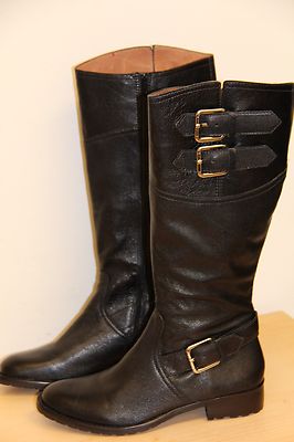 New Corso Como SAN MARCO Black Leather Riding Boots Sz 8.5 M