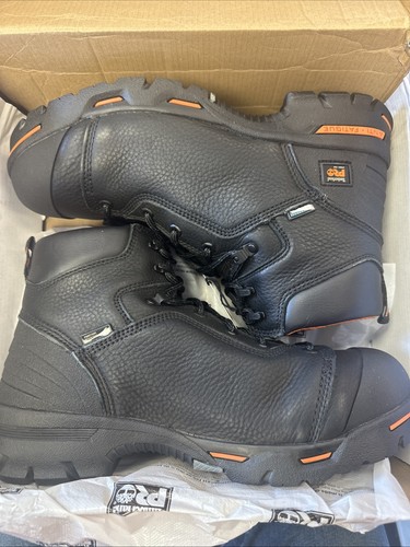 STIVALI DA LAVORO IMPERMEABILI TIMBERLAND PRO taglia 11 ENDURANCE 6" STEELTOE NERI NUOVI! - Foto 5 di 5