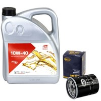 MotoröL Set 10W-40 5 Liter + ÖLfilter SM 103 FüR Mitsubishi Colt Vl